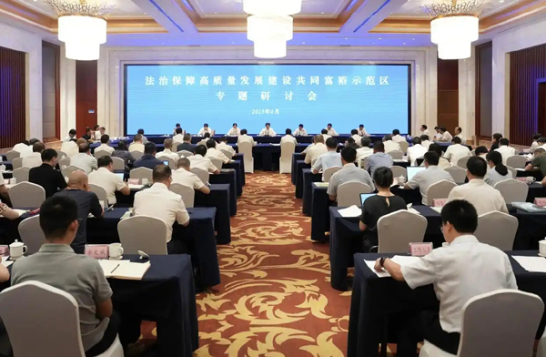法治保障高質(zhì)量發(fā)展建設(shè)共同富裕示范區(qū)專題研討會在杭舉行